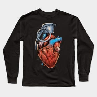 Heart Grenade Long Sleeve T-Shirt